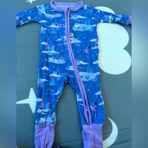 Little sleepies ice princess plus matching headband. Size newborn.